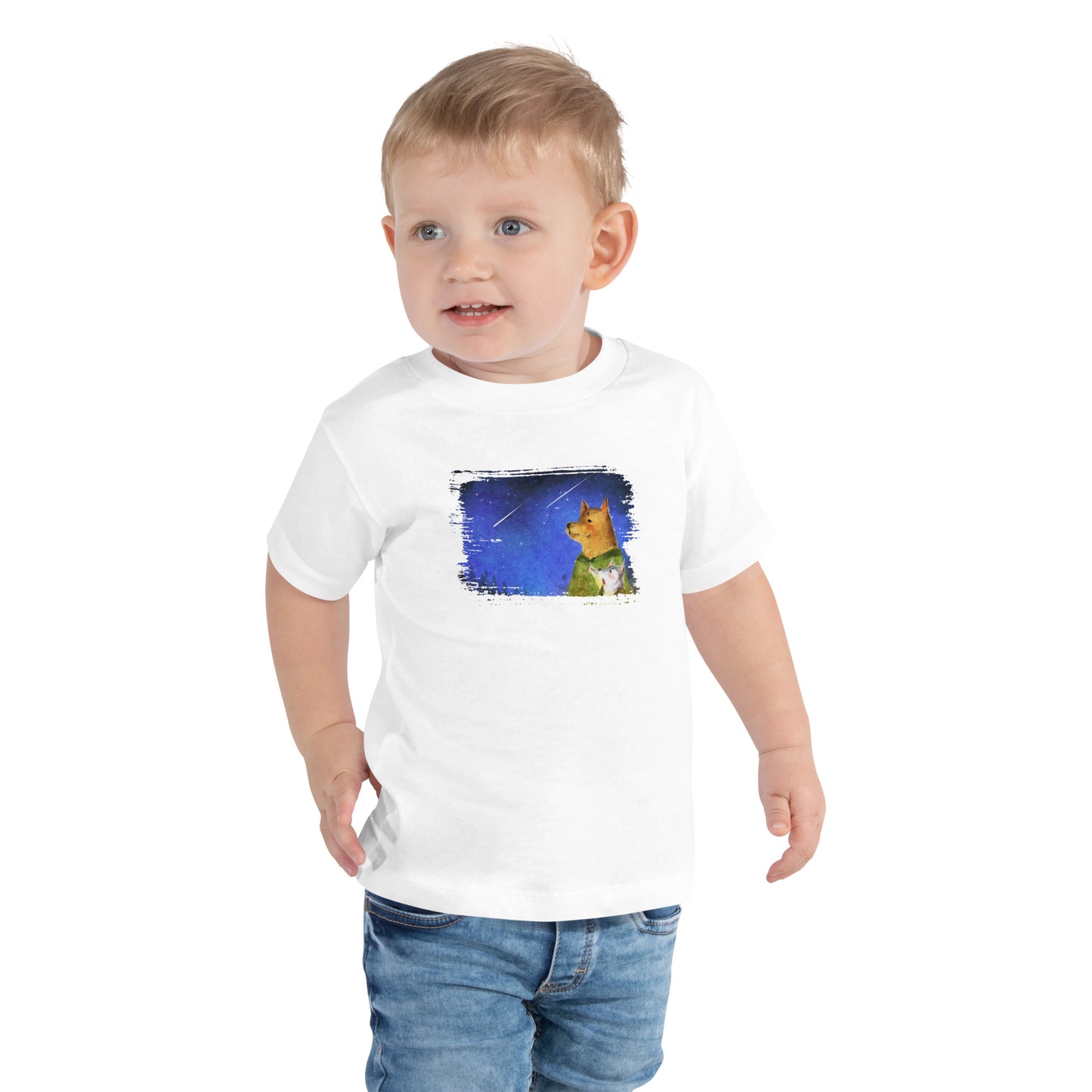 “リゲルと星の夜(リゲルとお父さん)”ベビー半袖Tシャツ